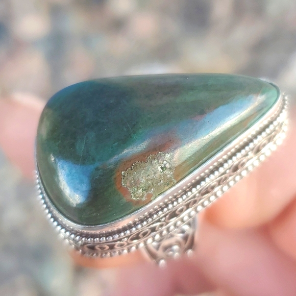 New Bloodstone 925 Silver Ring. - Picture 2 of 13